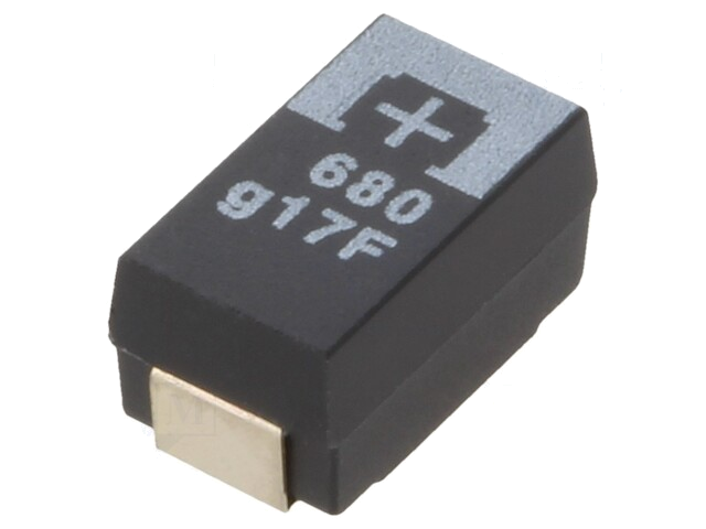 Condensator: tantaal-polymeer; 680uF; 4VDC; TPF; SMD; ±20%; 2000h Condensator: tantaal-polymeer; 680uF; 4VDC; TPF; SMD; ±20%; 2000h